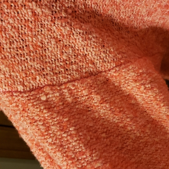 J jill purejill salmon pink vneck textured sweater - Picture 3 of 7